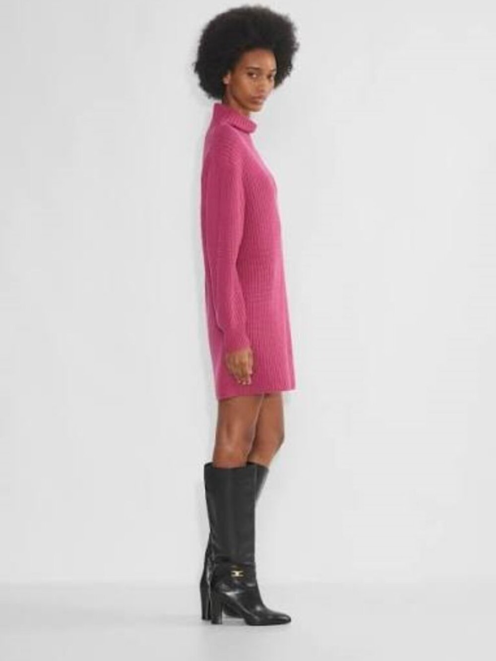 Wilfred Aritzia pink dress sweater women's oversized Merino Wool size XXS/S